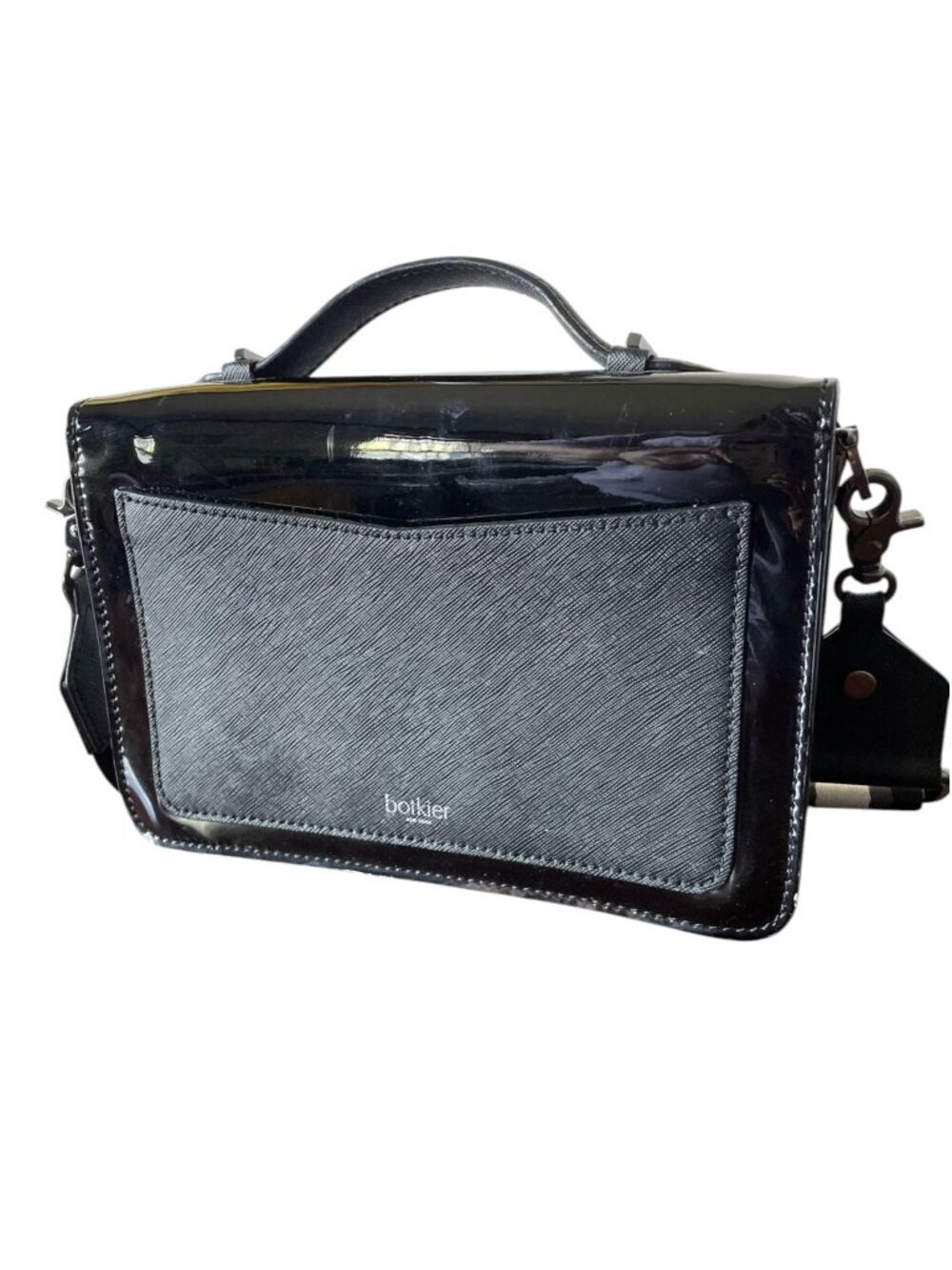 Botkier Cobble Hill Expander Leather Crossbody Bag - Black - Picture 3 of 13